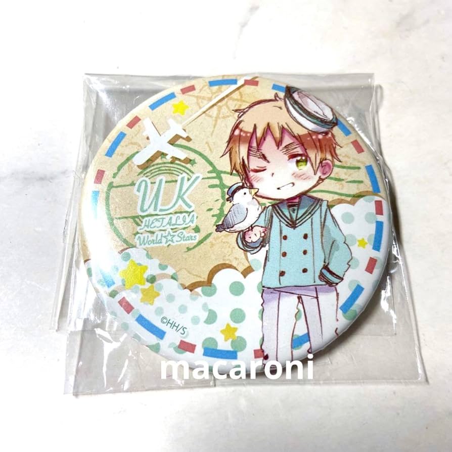 Amazon.co.jp: ヘタリアイギリス／飛行機 水兵 マリン 缶バッジ 原作柄