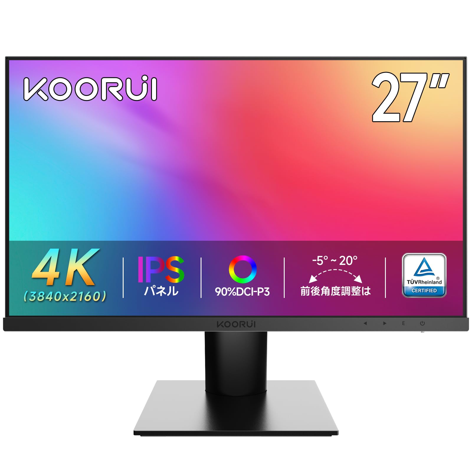 Amazon.co.jp: KOORUI 27インチ 4K モニター IPS 非光沢 ディスプレイ