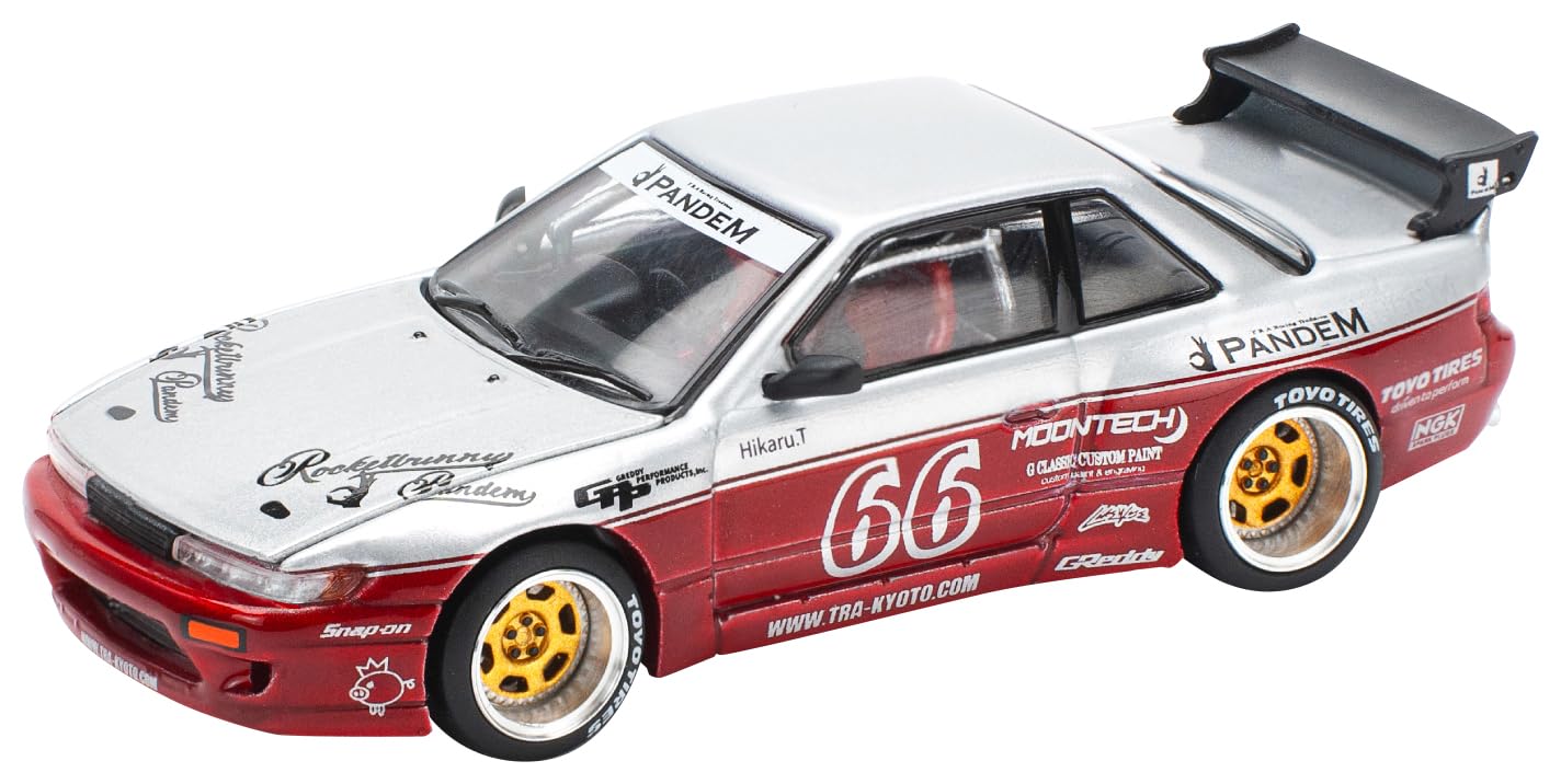Amazon | POP RACE 1/64 パンデムシルビアS13 - ムーンテック・レッド