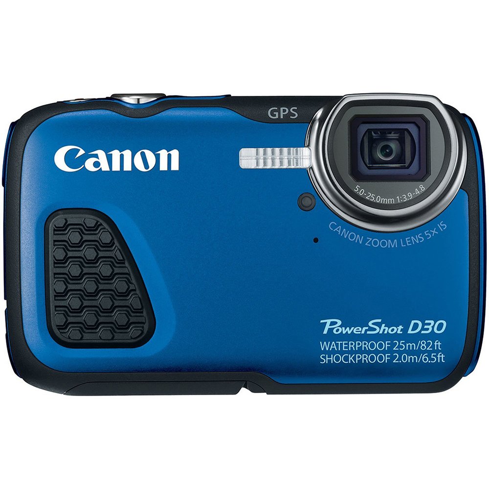 Amazon.com : Canon PowerShot D30 Waterproof Digital Camera, Blue