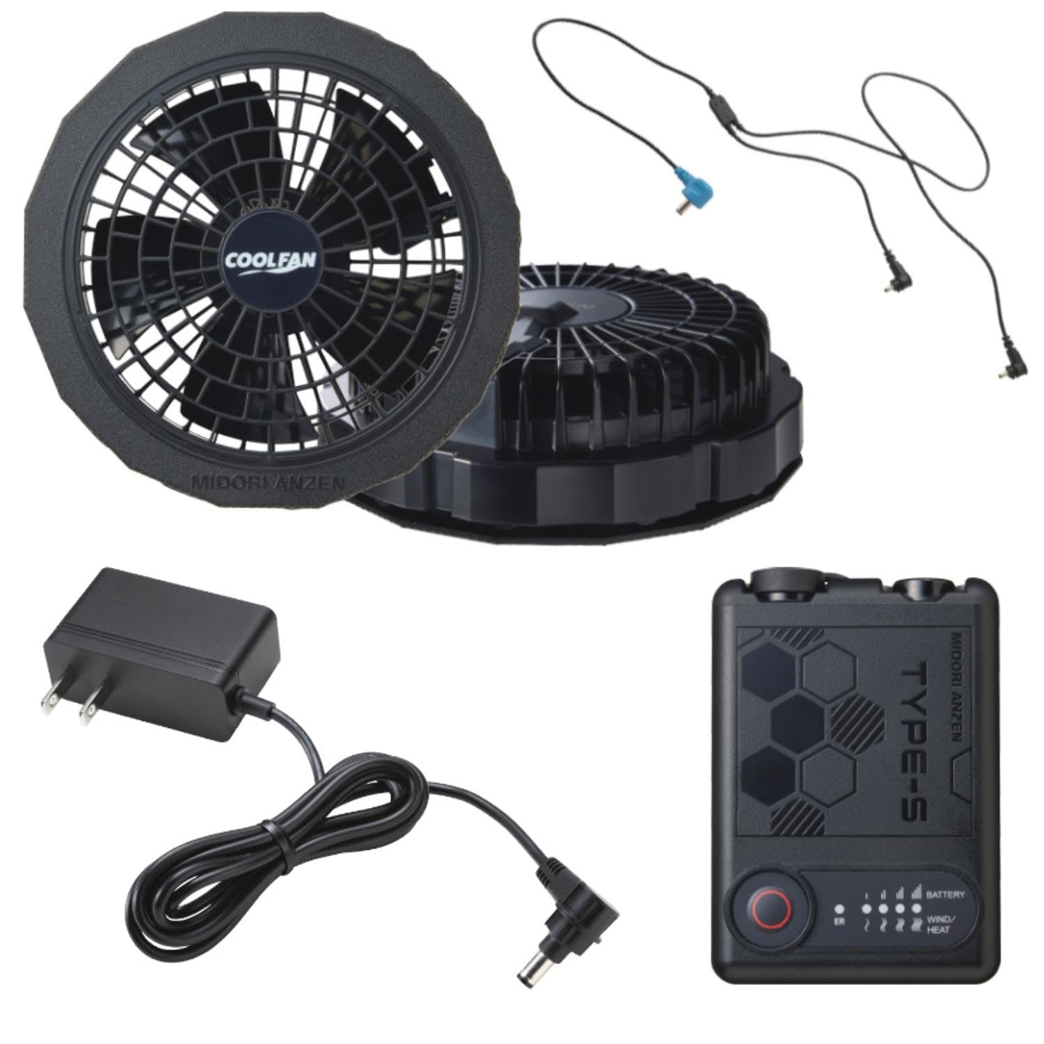 Amazon | [ミドリ安全] クールファン用 TYPE-S フルセット WE20FS7S
