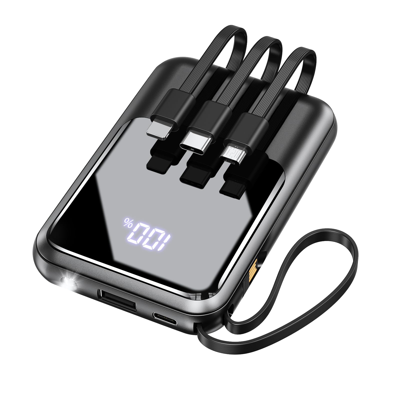 Amazon | モバイルバッテリー 超軽量 小型 【22000mAh大容量 4つの