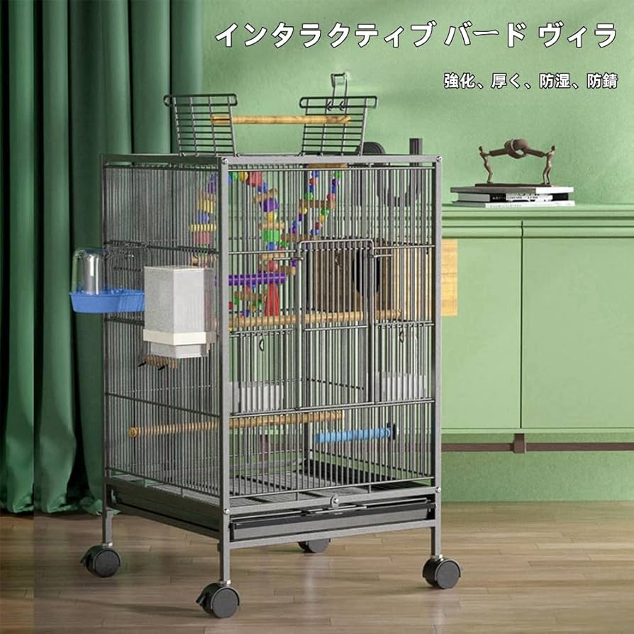 Amazon | Bxzzuis 鳥ケージ 鳥かご 大型インコ ケージ ステンレス鋼の