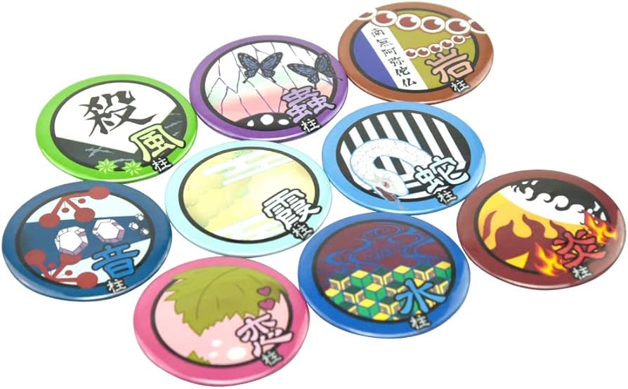 Amazon | 鬼滅の刃 キャラクターモチーフ 缶バッジ 鬼殺隊 柱 9種