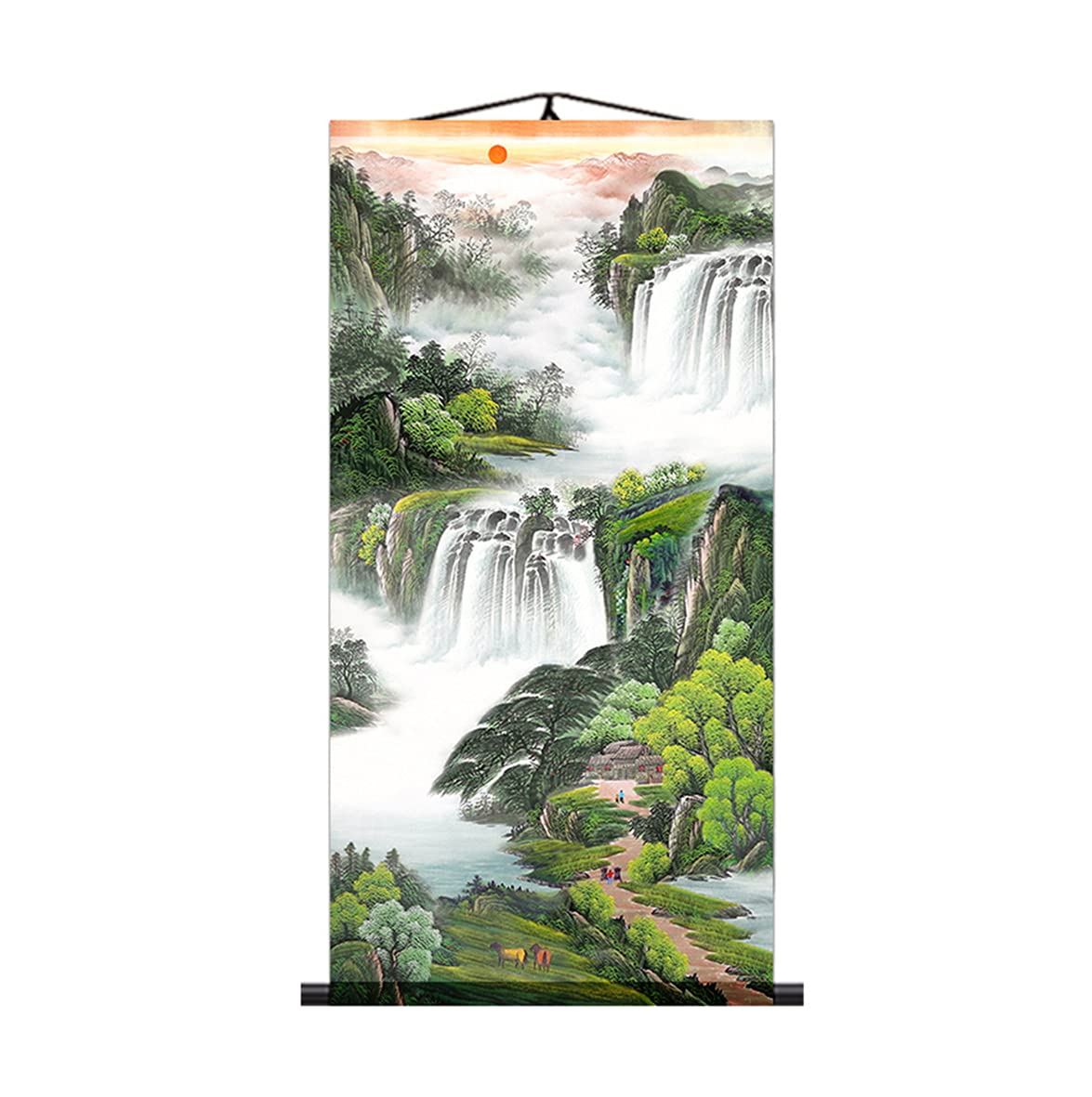 抽象画 タイトル「太陽と滝」 抽象画タイトル「太陽と滝」