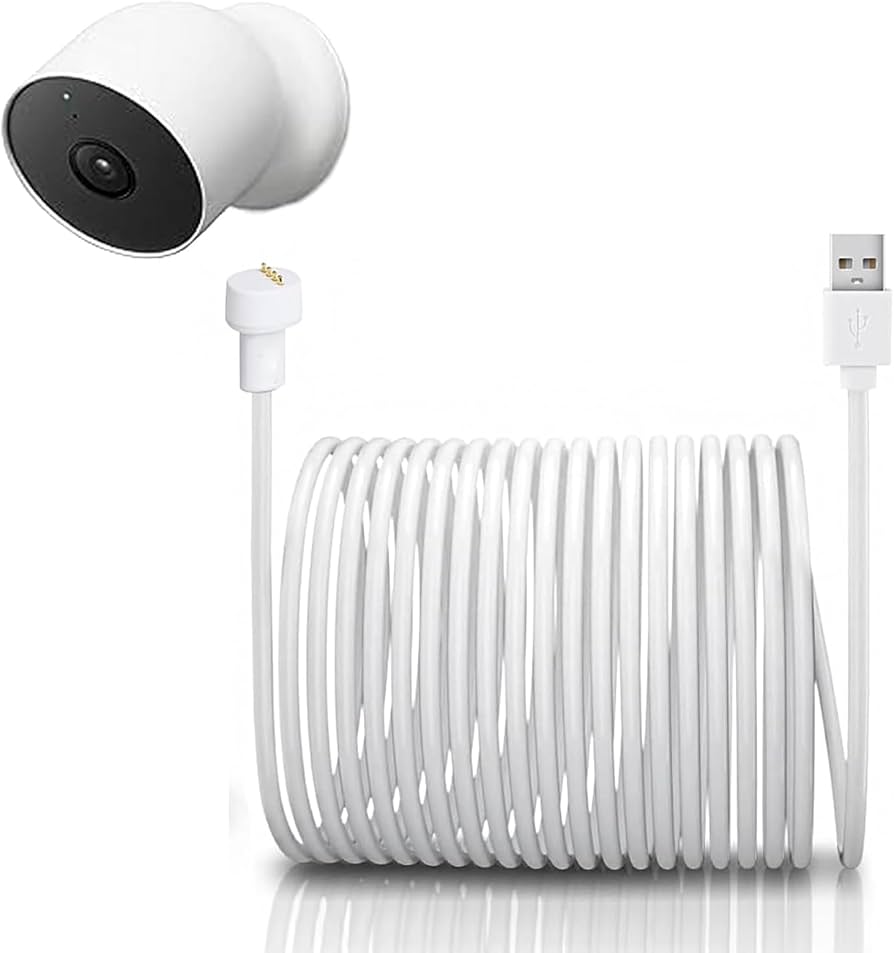 Amazon.com: 26.2ft Power Cord Compatible with Google Nest Cam