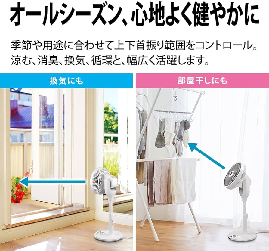 Amazon | シャープ プラズマクラスター扇風機 PJ-R2DS-W ホワイト 3D