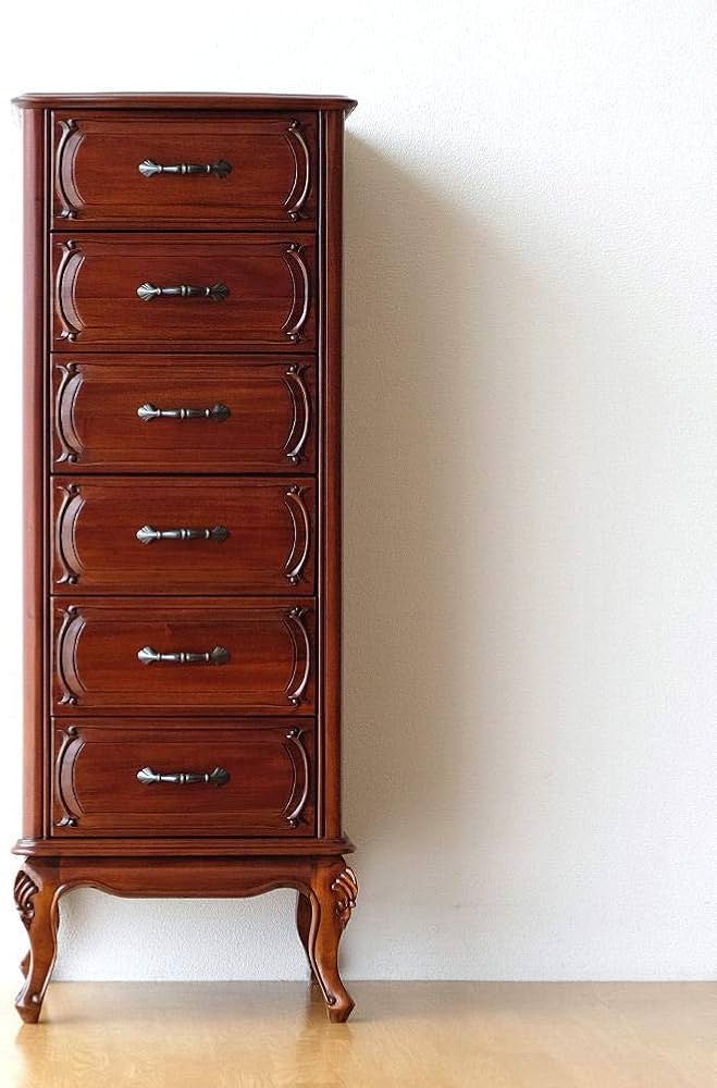 Amazon｜サイドチェスト 猫脚 猫足 無垢 アンティーク風 収納 タンス