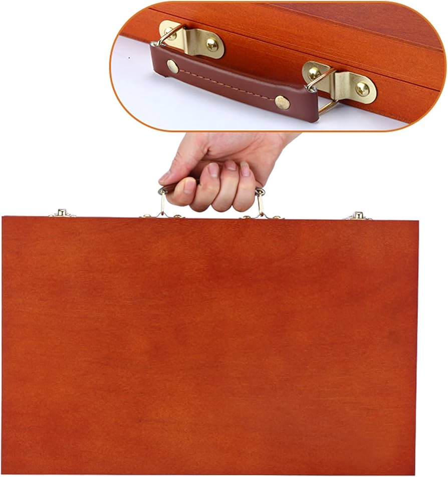 Amazon.co.jp: 平型油絵ケース、携帯用木製絵画ケース 画材用の多機能