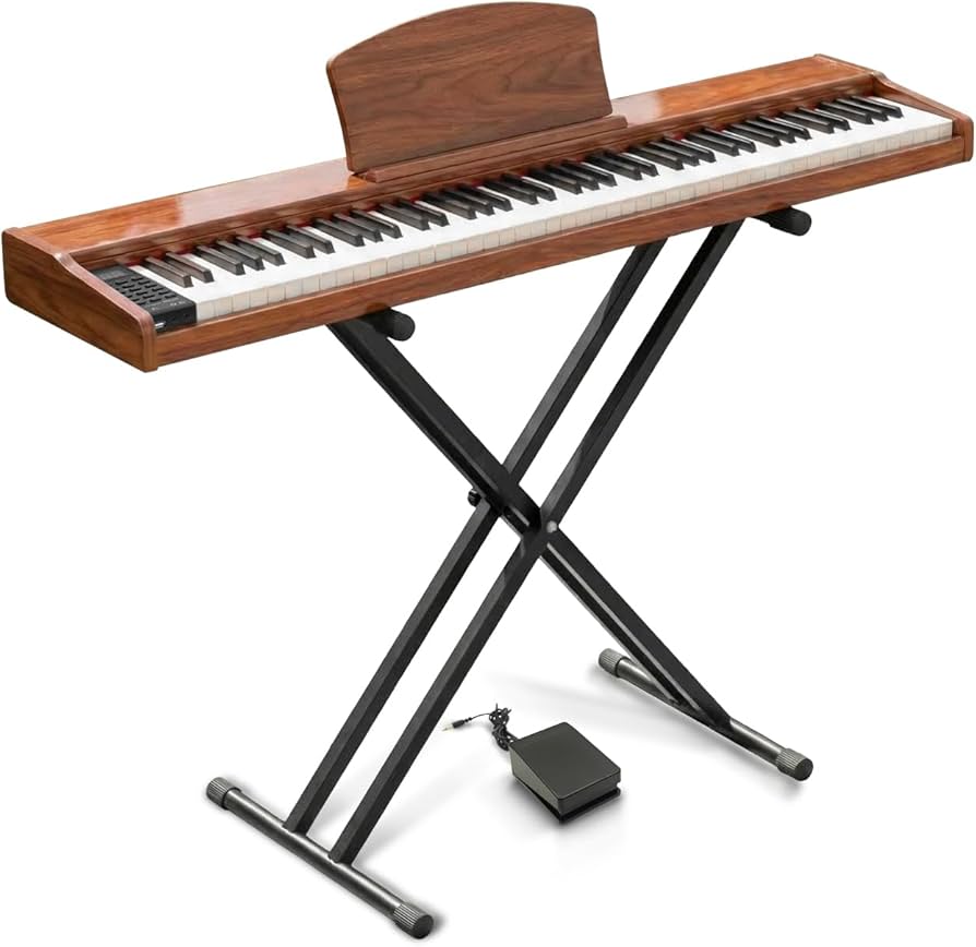Amazon.com: Longeye Piano Keyboard 88 Keys Wooden Electric Piano