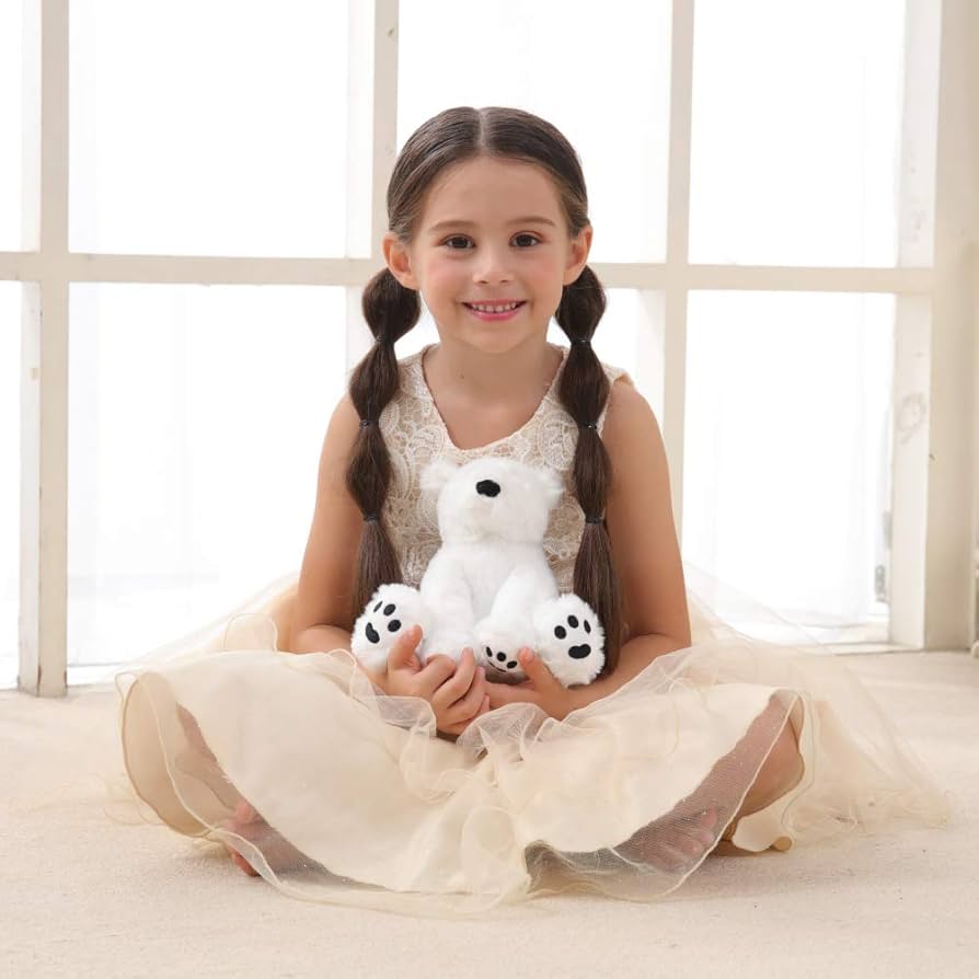 Amazon.co.jp: Apricot Lamb 白い しろくま ぬいぐるみ ふわふわ