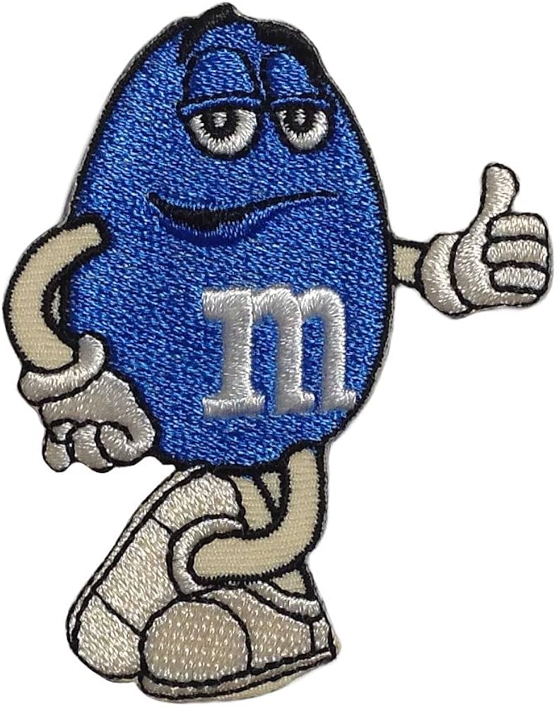 Amazon.co.jp: ワッペン エムアンドエムズ （M&M's ブルー） アイロン