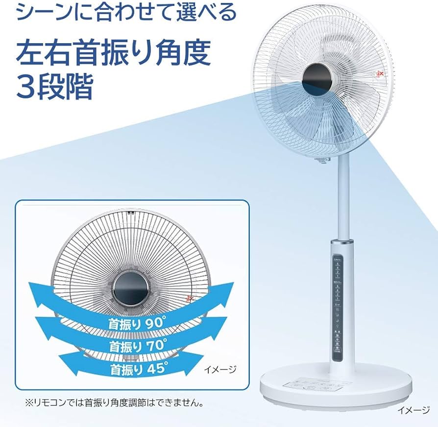 Amazon | 日立 扇風機 リモコン付 風量4段階 8枚羽根 やさしい微風