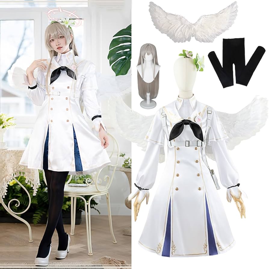 Amazon.co.jp: [HAOJEE]ブルアカ桐藤ナギサコスプレ衣装 同人服