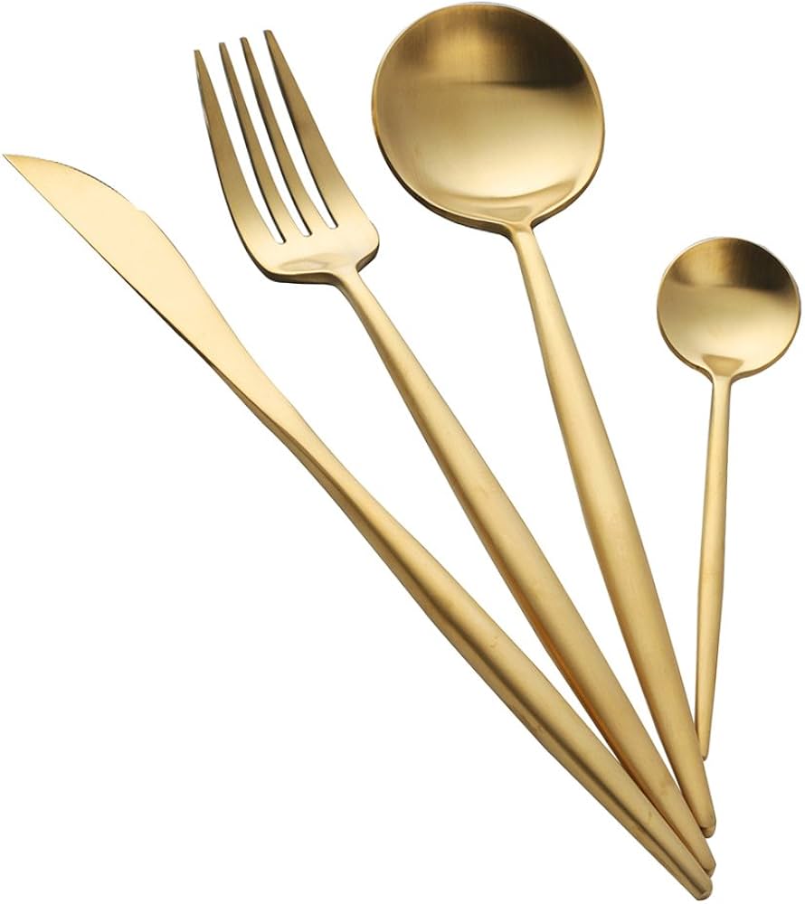 Amazon | Buyer Star ステンレス カトラリーセット ゴールド