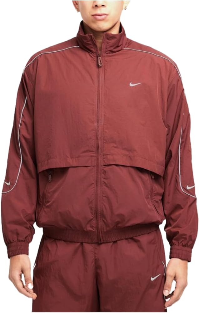 NSW Solo Swoosh Woven Track Mens Jacket (FB8622-231, Dark Pony