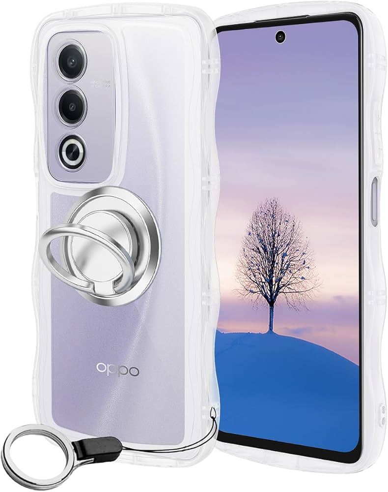 Amazon.co.jp: OPPO A3 5G-ケース クリア ウェーブ リング付き TPU波状