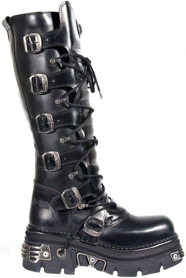 Amazon.com | New Rock Unisex 272-S1 Black Metallic Reactor Gothic