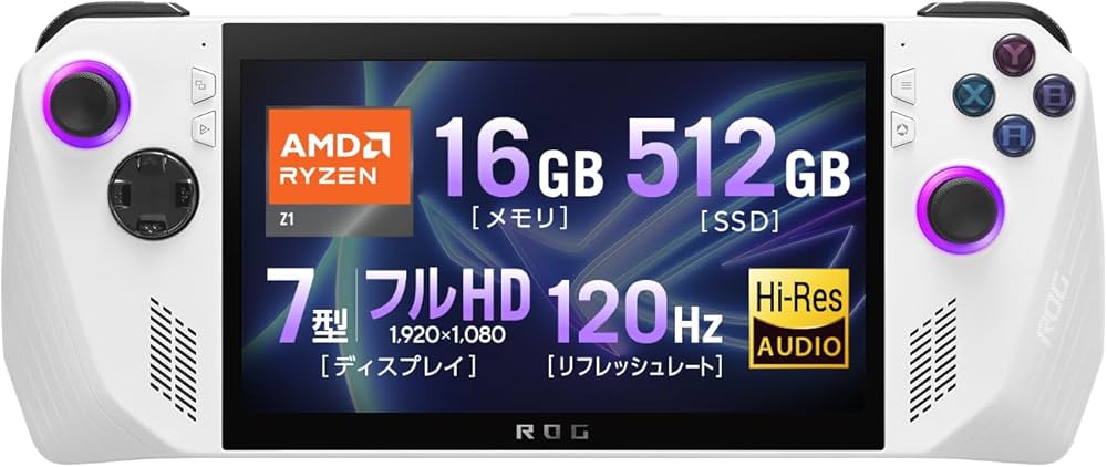 Amazon.co.jp: ASUS ゲーミングPC ROG Ally 7インチ Ryzen Z1 メモリ