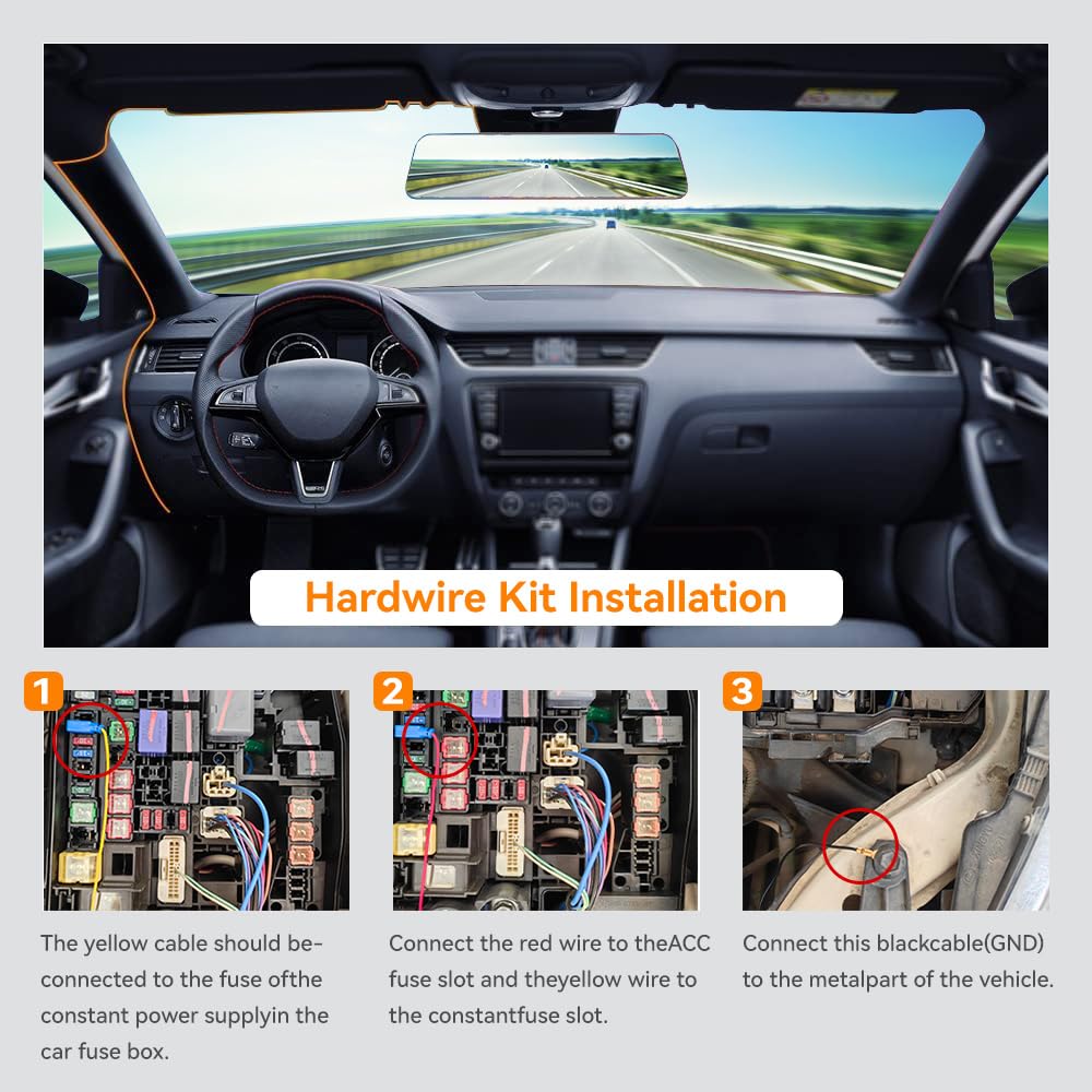 Amazon.co.jp: WOLFBOX ドライブレコーダー ミラー型用 G900 駐車監視