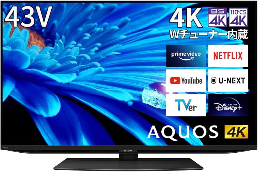 Amazon | シャープ 43V型 4K 液晶 テレビ AQUOS 4T-C43EN2 N-Black