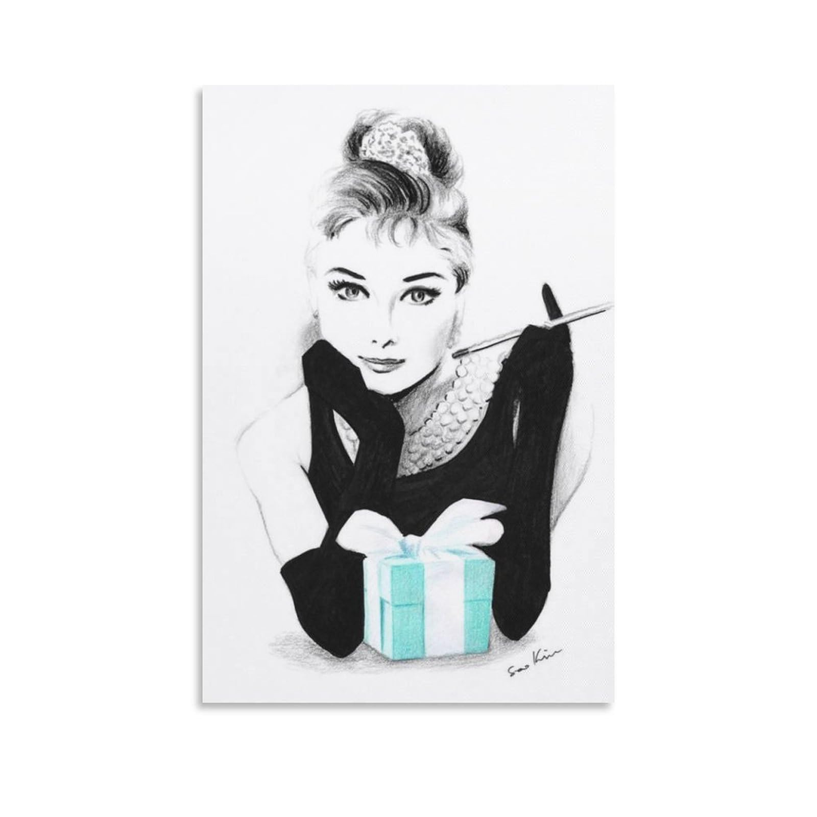 Amazon.co.jp: オードリー・ヘプバーン絵画ポスターのティファニー