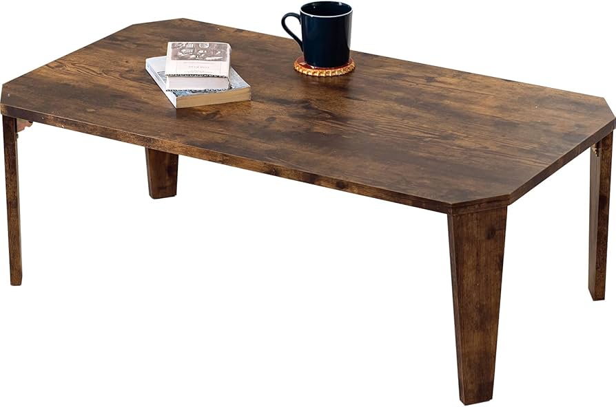 Amazon.co.jp: 萩原 ローテーブル センターテーブル 机 【木目調天板が