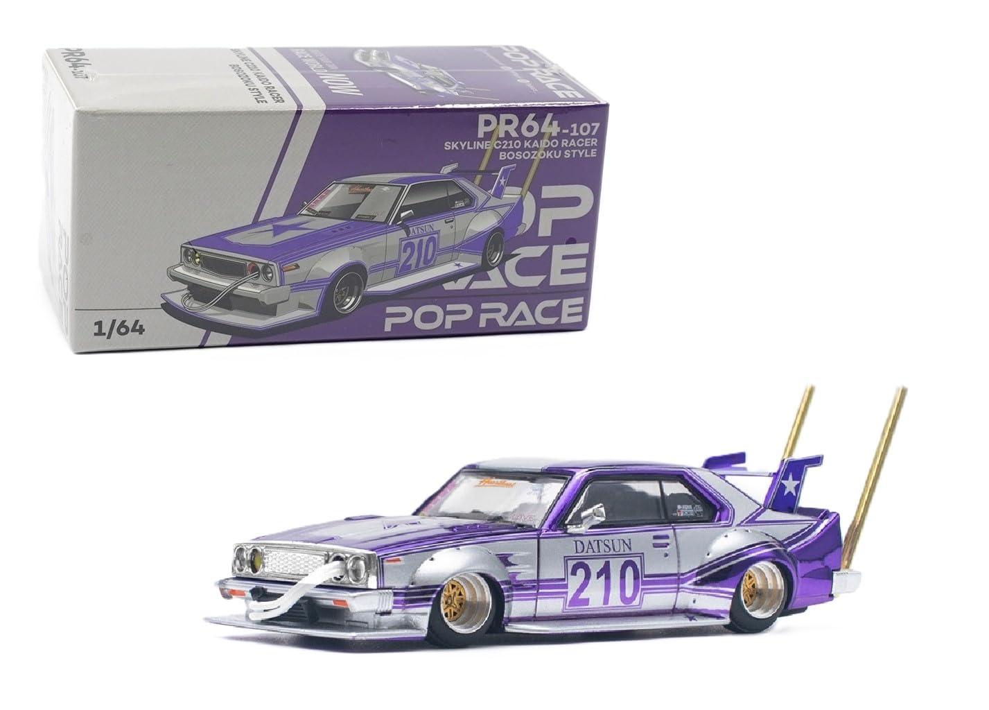 Amazon.com: Diecast Model Car Compatible with Pop Race 1:64 Nissan