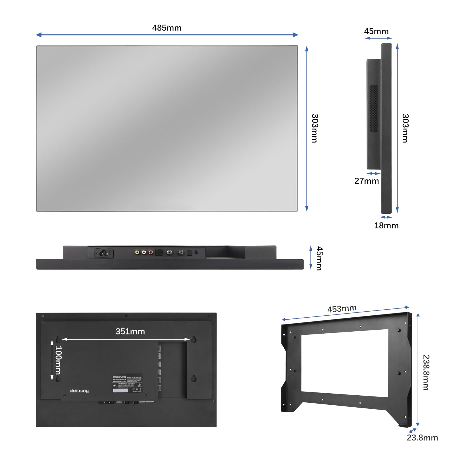 Amazon | Elecsung 22V型 鏡お風呂防水テレビAndroidテレビ内蔵