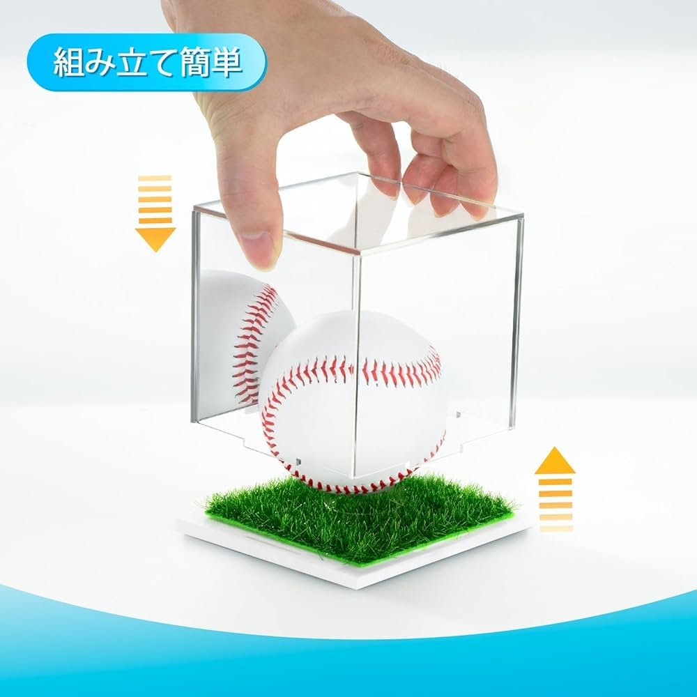 Amazon | Tubbi サインボールケース 野球 人工芝 ミラー付き 2個セット