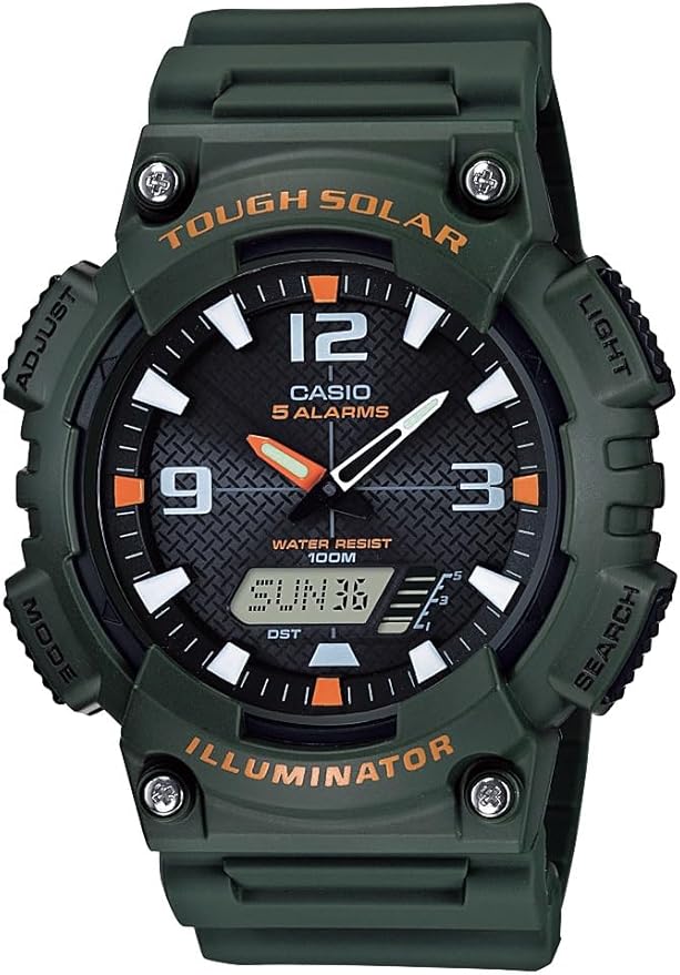 Casio Men's AQS810W-3AVCF Solar Sport Combination Watch : Casio