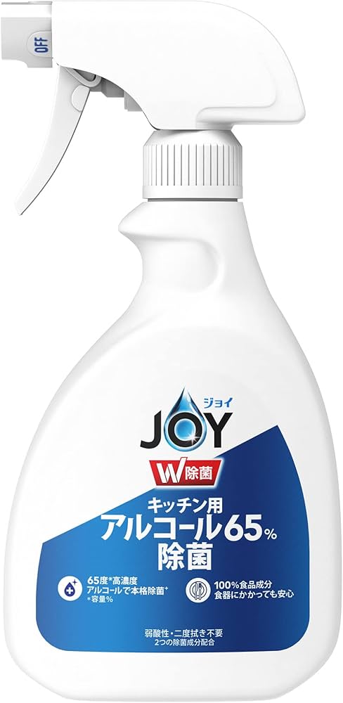 Amazon.co.jp: ジョイ W除菌 スプレーキッチン用 65%アルコール 本体