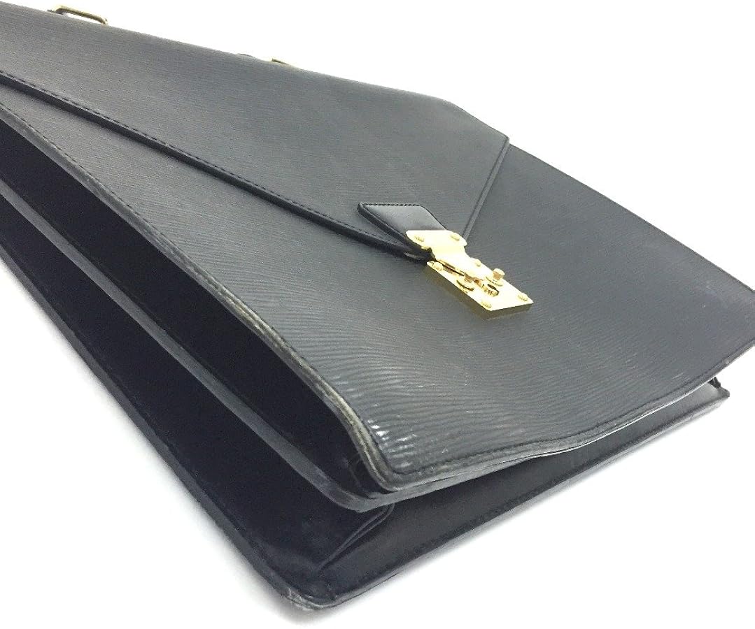 LOUIS VUITTON◇セルヴィエットアンバサダー_エピ_BLK⁄レザー⁄BLK