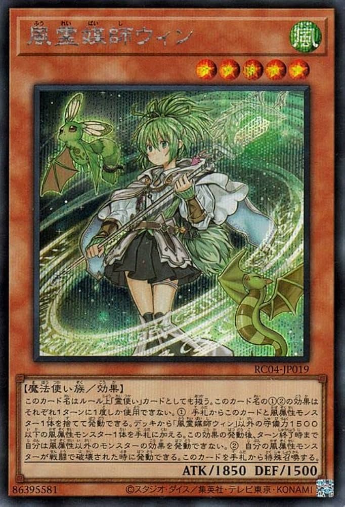 Amazon.co.jp: 遊戯王カード 風霊媒師ウィン(シークレットレア) RARITY