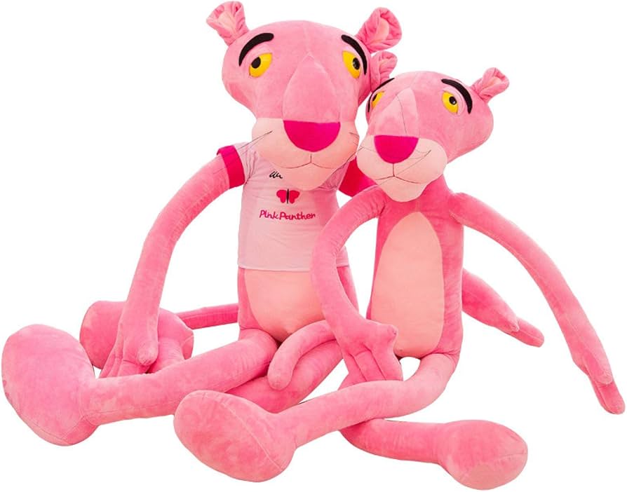 Amazon.co.jp: ピンクいたずらヒョウ人形ぬいぐるみ赤ガードダロン