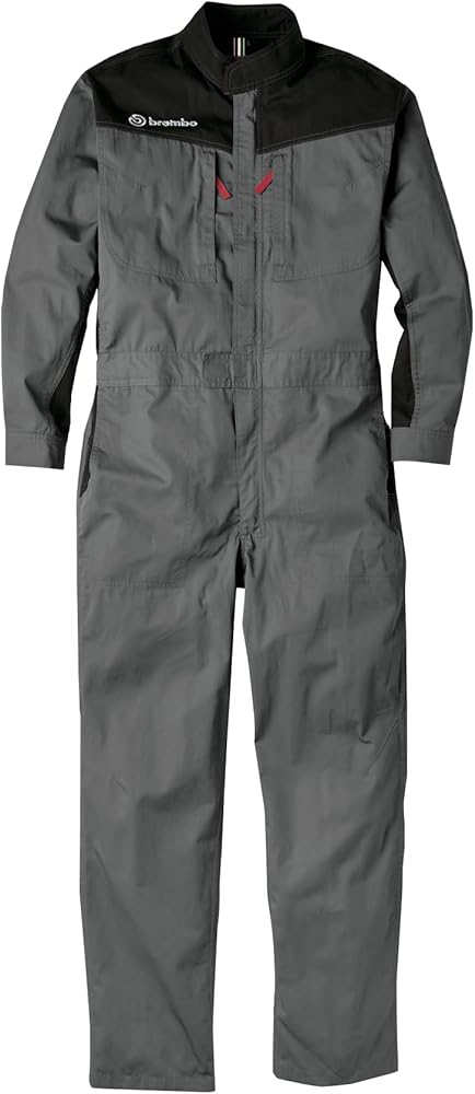 Amazon.co.jp: Brembo メカニックスーツ グレー/ダークグレー サイズ M