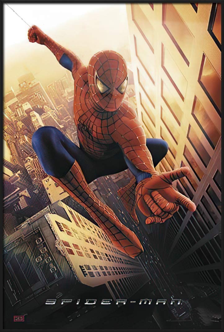 Amazon.co.jp: スパイダーマン – Framed映画ポスター/印刷( Swinging
