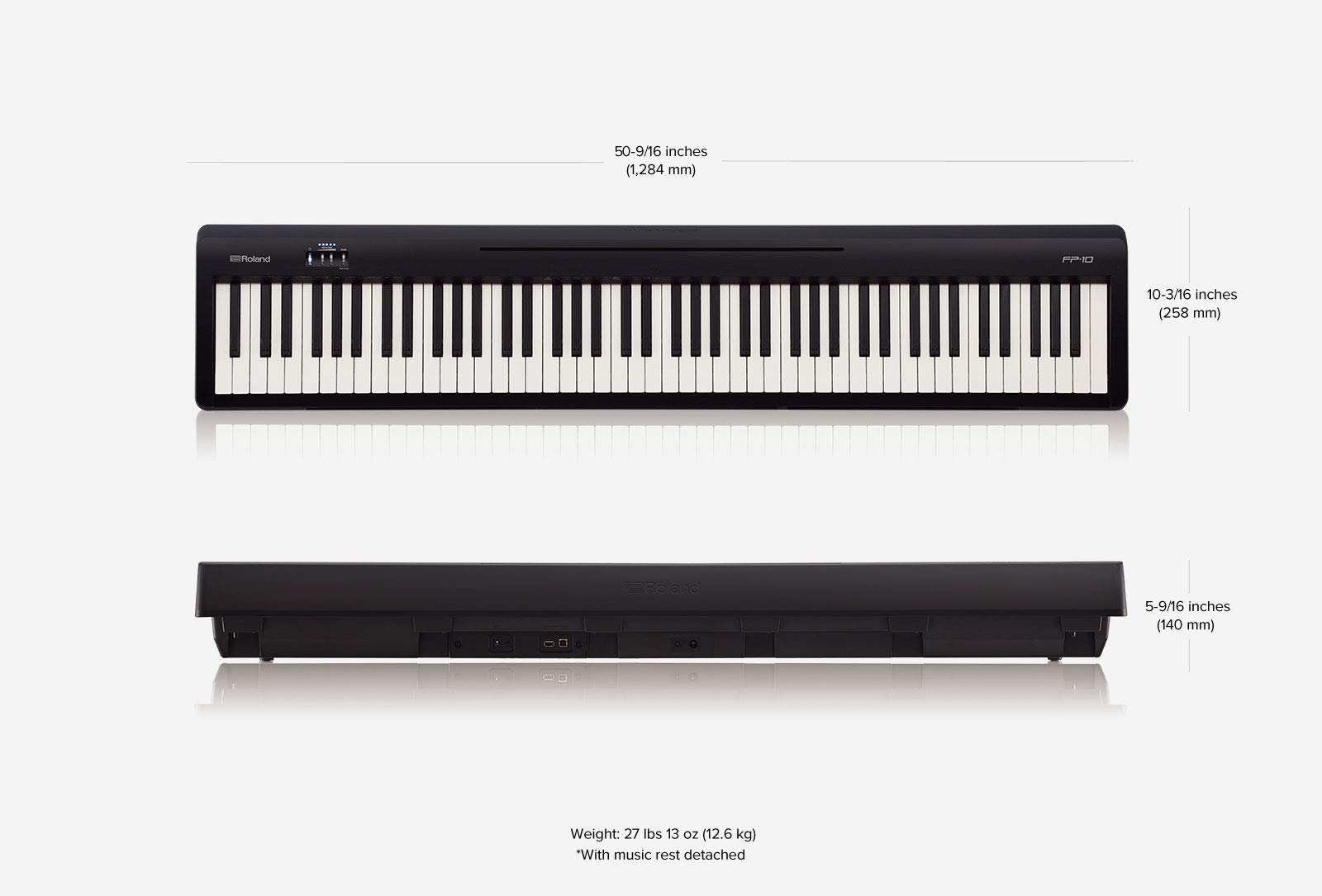 Amazon.com: Roland FP-10 | Compact 88-Note Digital Piano