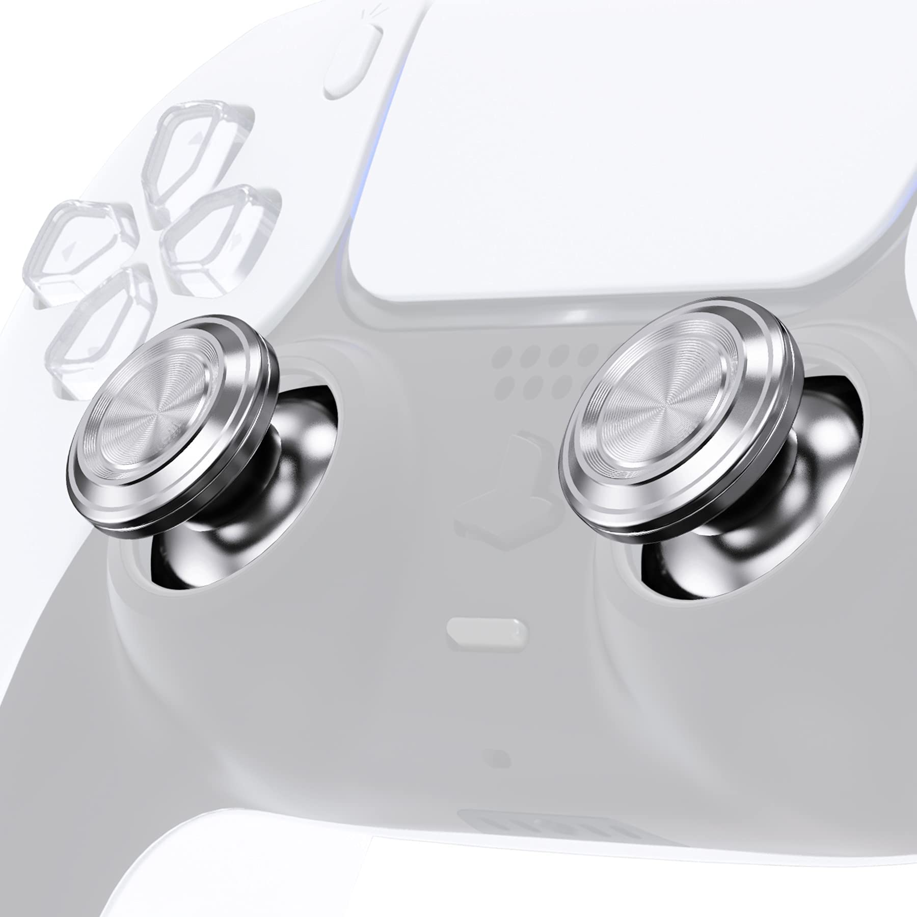 Amazon.com: eXtremeRate Custom Silver Metal Thumbsticks for PS5