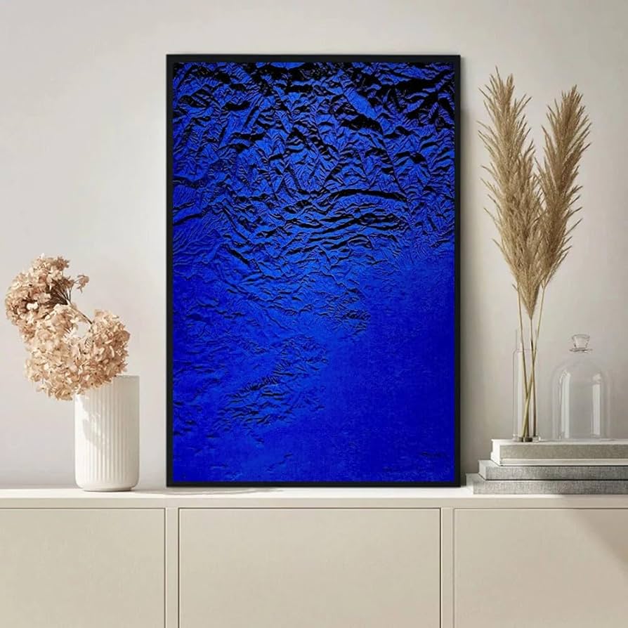 Amazon.co.jp: イヴ・クライン抽象的な青いポスターイヴ・クライン絵画