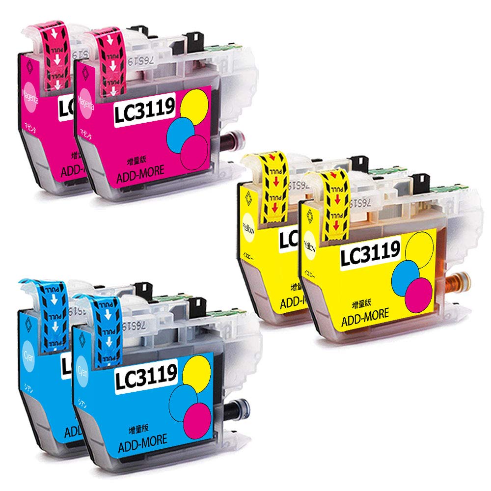 Amazon.co.jp: ブラザー用LC3119インク LC3119-4PK (2C/2M /2Y) 互換