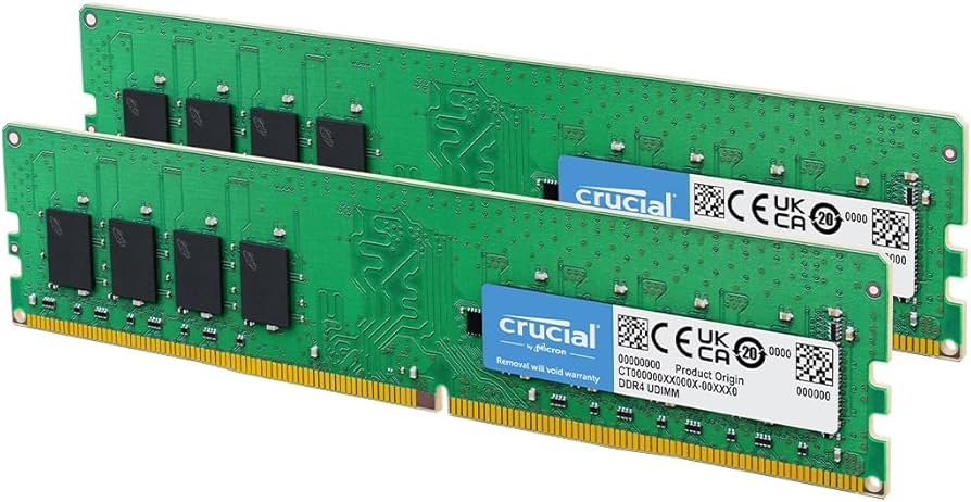 Crucial 32GB DDR4 RAM Kit (2x16GB), 3200MHz (PC4-25600) CL22