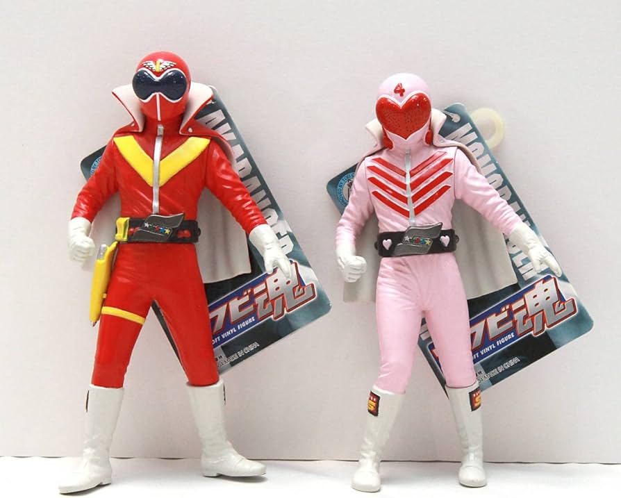 Amazon.co.jp: ソフビ魂 アカレンジャー モモレンジャー タグ付き 2点