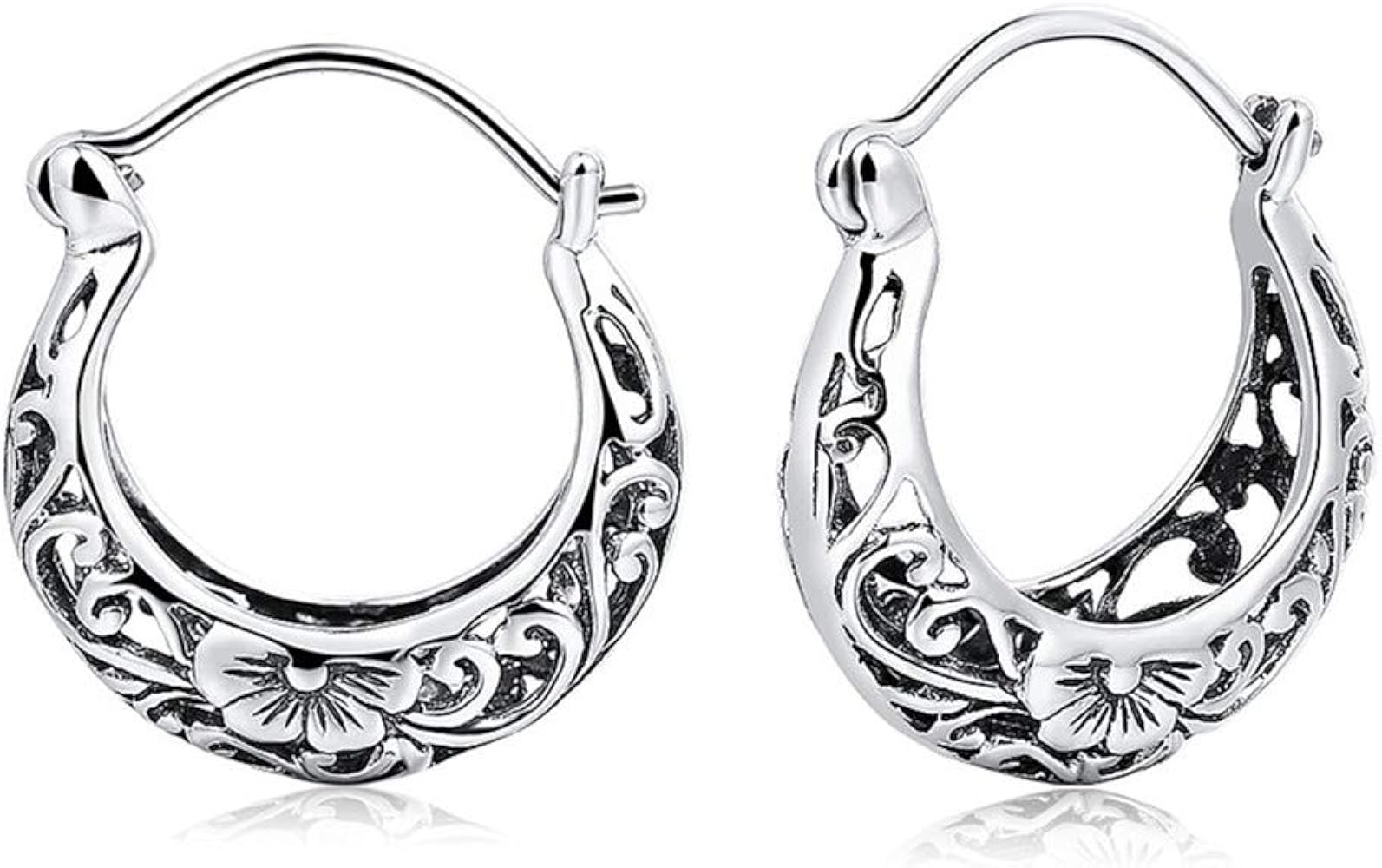 Amazon.com: BALMORA 925 Sterling Silver Vintage Filigree Flower