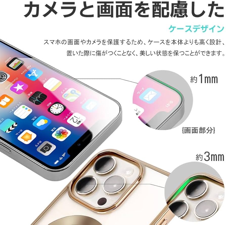 Amazon.co.jp: ZENIX DESIGN TECH iPhone13 用 ケース クリア 透明