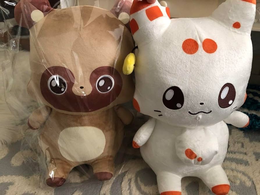 Amazon.co.jp: 二尾の小狐 てnこ ぽnきち ぬいぐるみ ラバー