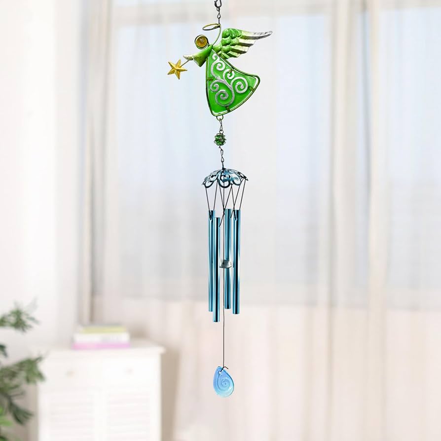 Amazon.co.jp: MrMrKura ウインドチャイム 天使風鈴 金属 玄関 吊り