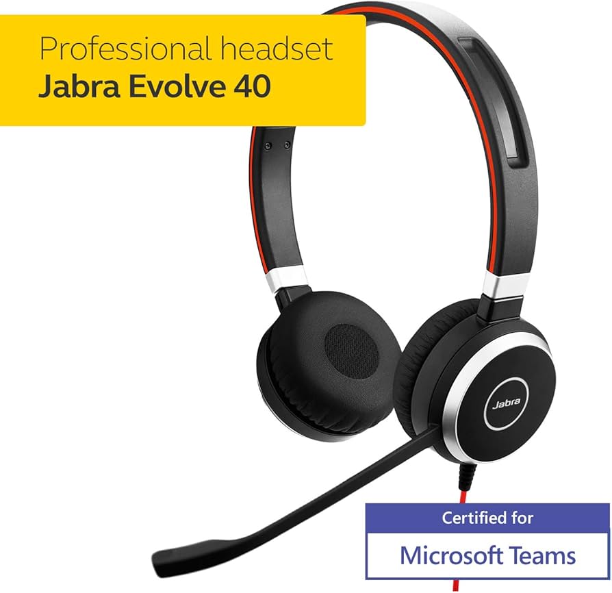 Amazon.com: Jabra Evolve 40 MS Stereo USB-C Wired Headset