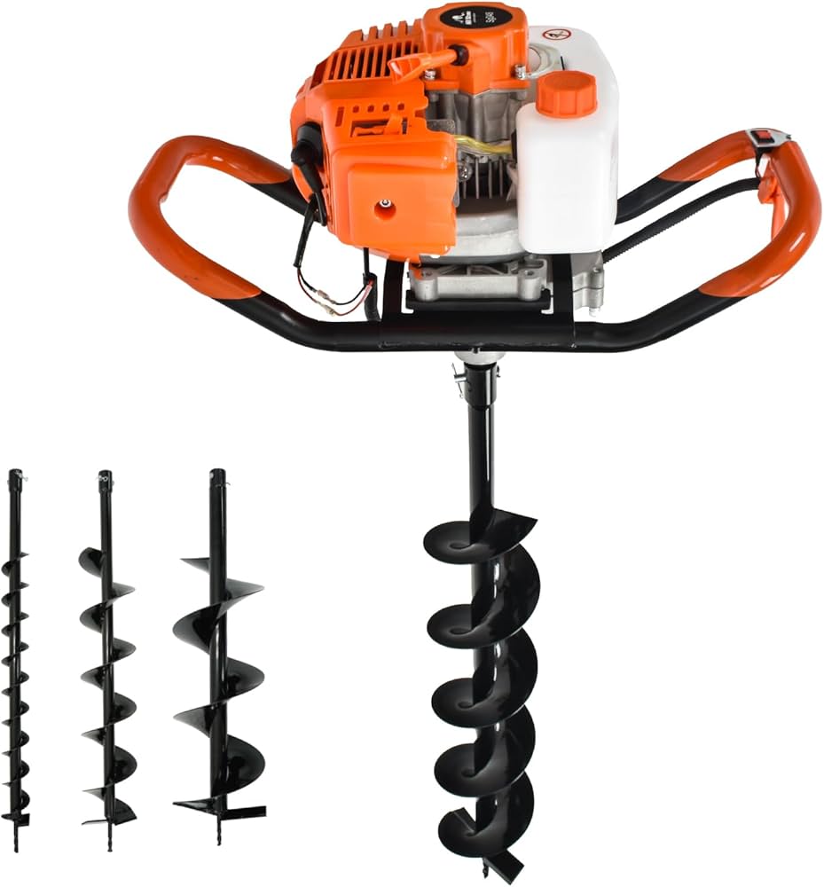 Amazon | Kaitou エンジン穴掘り機 2サイクル 52cc 1.9kw アース