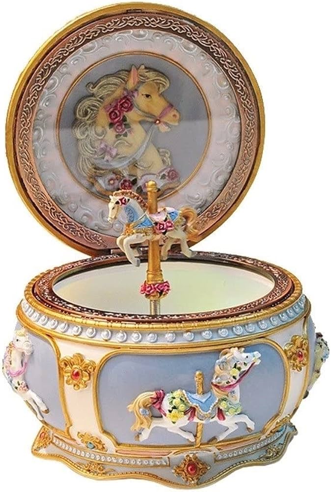 Amazon.co.jp: 回転トロイの木馬オルゴールクリエイティブ誕生日